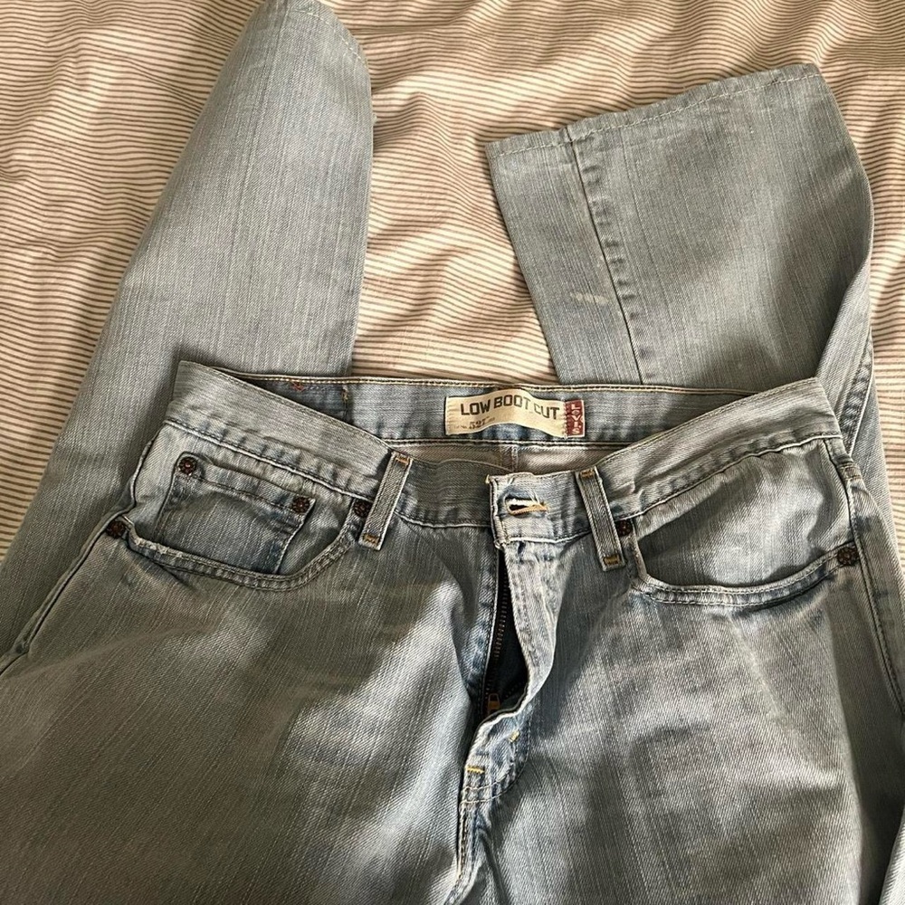 Low Bootcut Light Blue Jeans